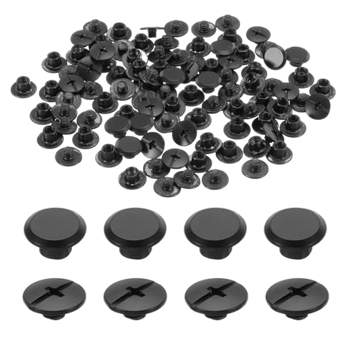 uxcell 50set M5 x 4mm Chicago Screw Metal Phillips Head Binding Screws Post Nail Rivet Stud Screw Rivets for DIY Leather Belt Bag Craft Bookbinding Black - Image 1