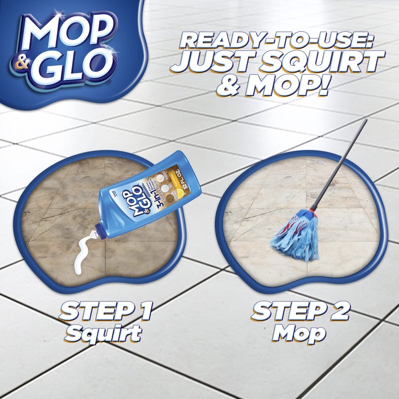 Mop & Glo منظف الأرضيات متعدد الأسطح ماب & جلو الاحترافي، برائحة الحمضيات المنعشة، 64 أونصة - Image 3