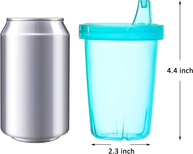 Youngever 7 Pack Kids Sippy Cups Sippy Cups for Infant Kids Toddler 7 Coastal Colors Sippy Cups - Image 3