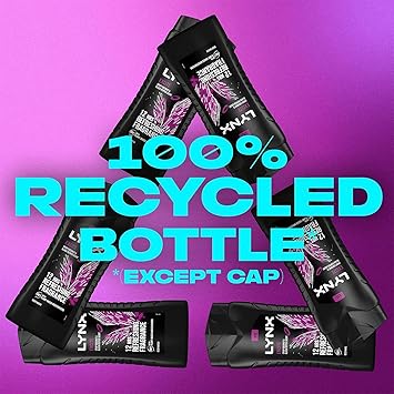 lynx 3 Pack of 225ml Lynx 12 Hour Refreshing Excite Crisp Coconut and Black Pepper Body wash for Feeling Clean and Fresh with Plantbased Moisturisers Keep Smelling Irresistible - Image 4