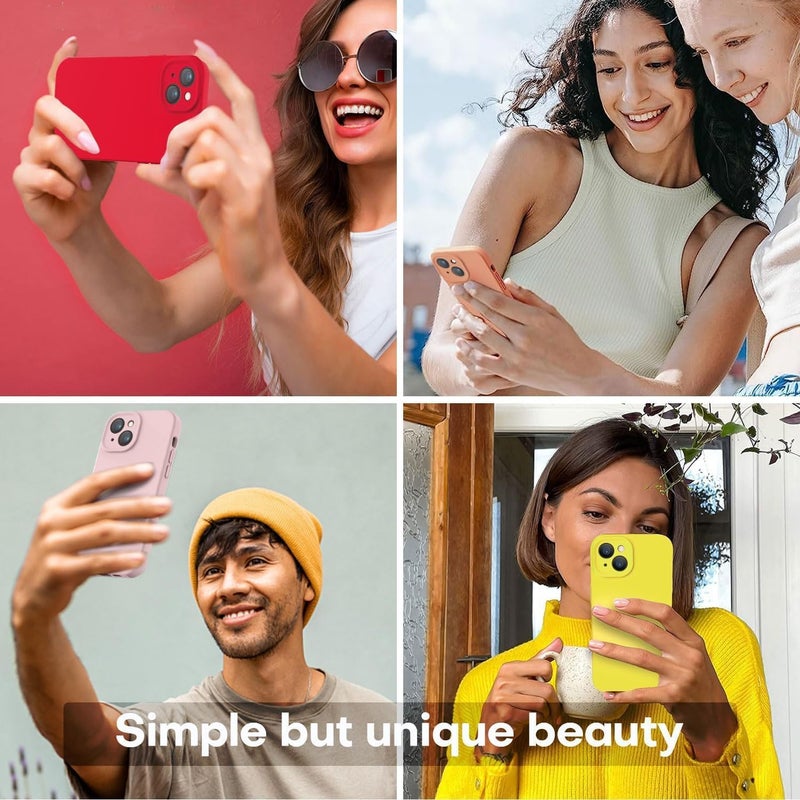 Mobistyle Designed for iPhone 15 Cover Soft Liquid Silicone Slim Protective Shockproof with Anti-Scratch Microfiber Lining Phone Back Cover Case (Red) - Image 5