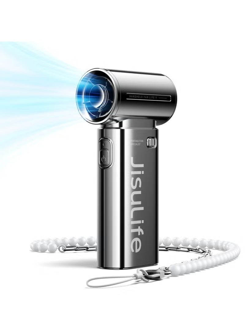 Jisulife - Handheld Fan Life 9 ( 5000mAh ) - Chrome Silver - Image 1