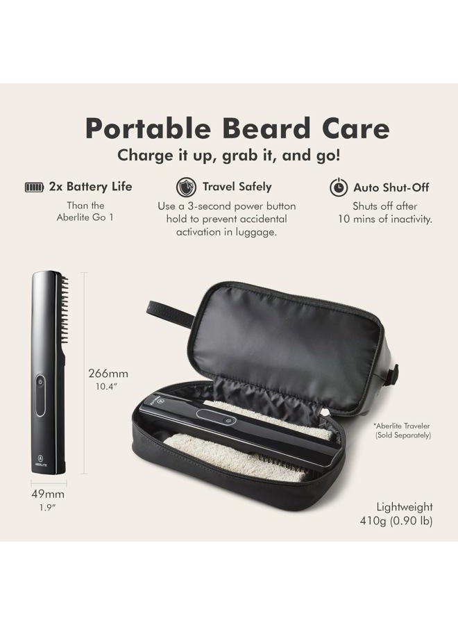 Aberlite Go 2 Cordless Hair Straightener for Beard and Hair, Painless Comb Tooth, Advanced Ion Conditioning, Wireless Hair Straightener, Heated Brush Comb for - Image 5