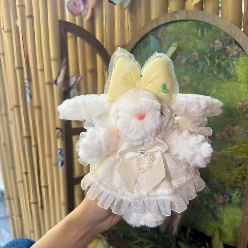 Denim Lop-Ear Rabbit Plush Bag Charm - Image 2