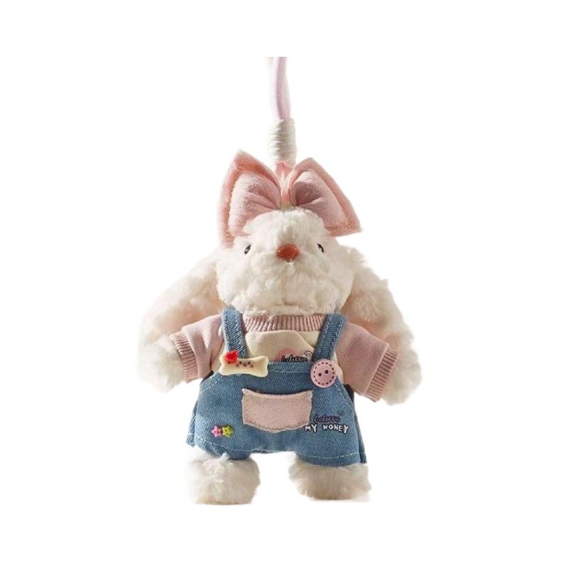 Denim Lop-Ear Rabbit Plush Bag Charm - Image 4