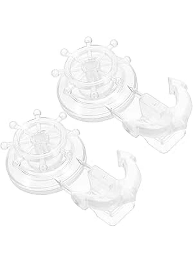 2 Pack Strong Suction Cup Hooks for Towel Robe Bathroom Storage and Decoration - Image 1