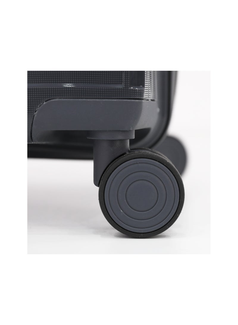 CAPITAL حقيبة سفر trolley صلبة من PP متينة 5 قطع، رمادي (BC-12، S-20، M-24، L-28، XL-32 بوصة) - Image 5