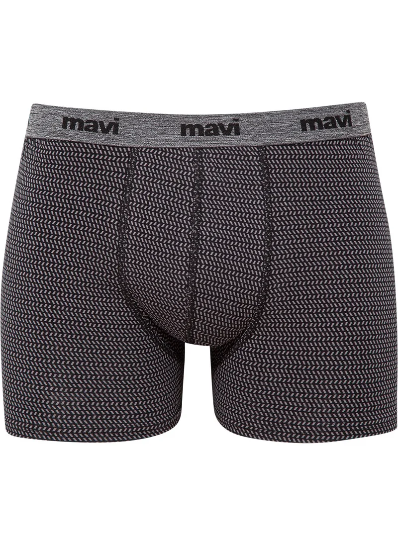 مافي Blue Men's Geometric Patterned Gray Boxer 092083-900