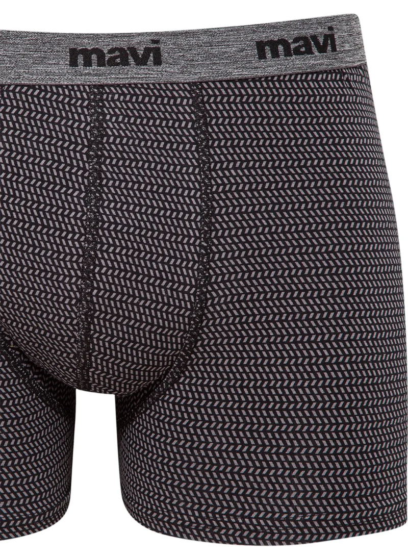 مافي Blue Men's Geometric Patterned Gray Boxer 092083-900