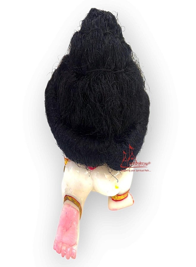 Achleshwar Kanha Baal Set | Laddu Gopal Hair Accessory | Shining Original Hair Pack of 2 | Black | Size 1 No - Image 5