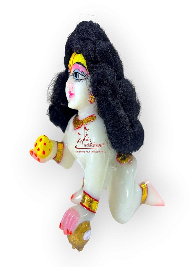 Achleshwar Kanha Baal Set | Laddu Gopal Hair Accessory | Shining Original Hair Pack of 2 | Black | Size 1 No - Image 1