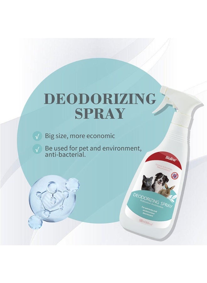 Bioline Deodorizing Spray 500 ml Pet Odor Eliminator Spray for Dogs & Cats - Image 2