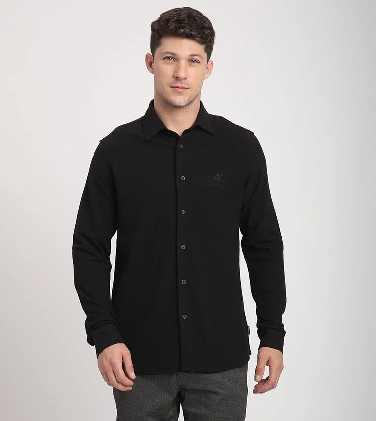 BEVERLY HILLS POLO CLUB Textured Long Sleeves Shirt