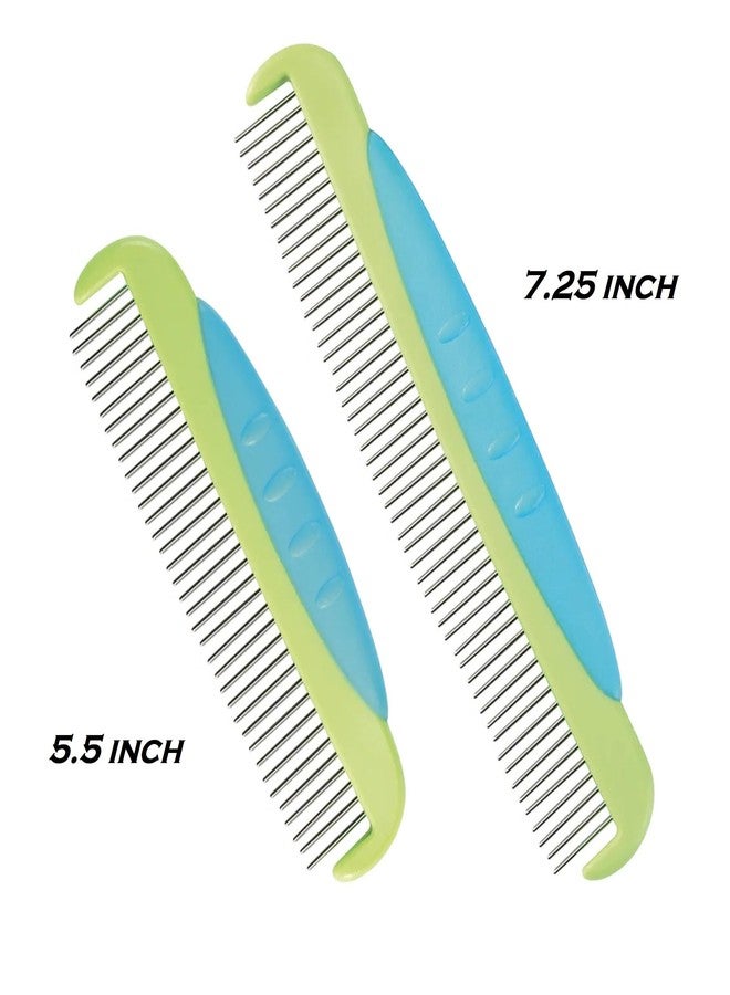 PUREPET Dog and Cat Grooming Rotating Pin Combs Choose Size or Full Set of Both Combs (7.25 in) - Image 2