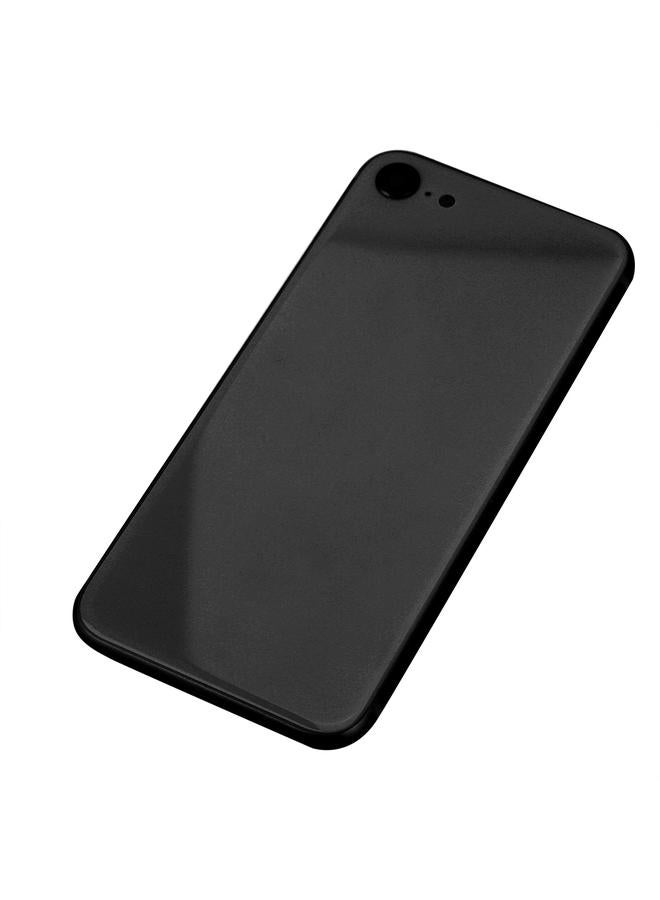 Replacement Back Glass Full Housing Frame Battery Door Cover for iPhone 8 8 Plus (Black)