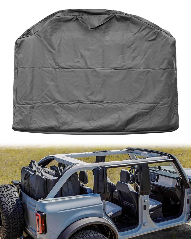 Upgraded Car Hard Top Storage Bag Fit for Ford Bronco 2021 2022 2023 4Door Portable Freedom Panel Storage Bag for Roof Panel Over Rear Row Seat Rear Hardtop Organizer Bag 1Pc