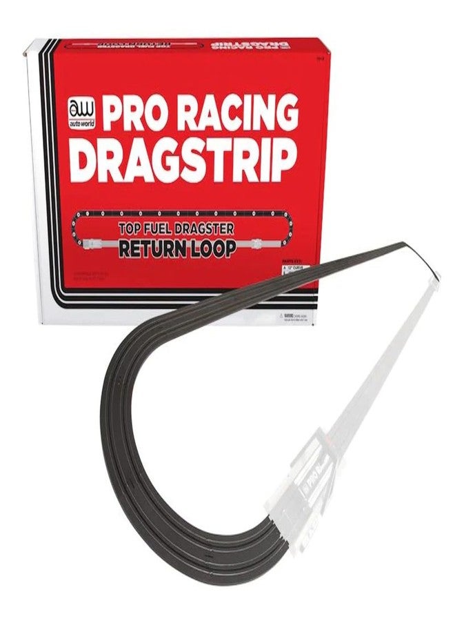 AW AUTO WORLD مجموعة تمديد مسار العودة لسباقات السيارات Round 2 LLC AW Drag Strip RDZRS230 HO Slot Racing Track - Image 1