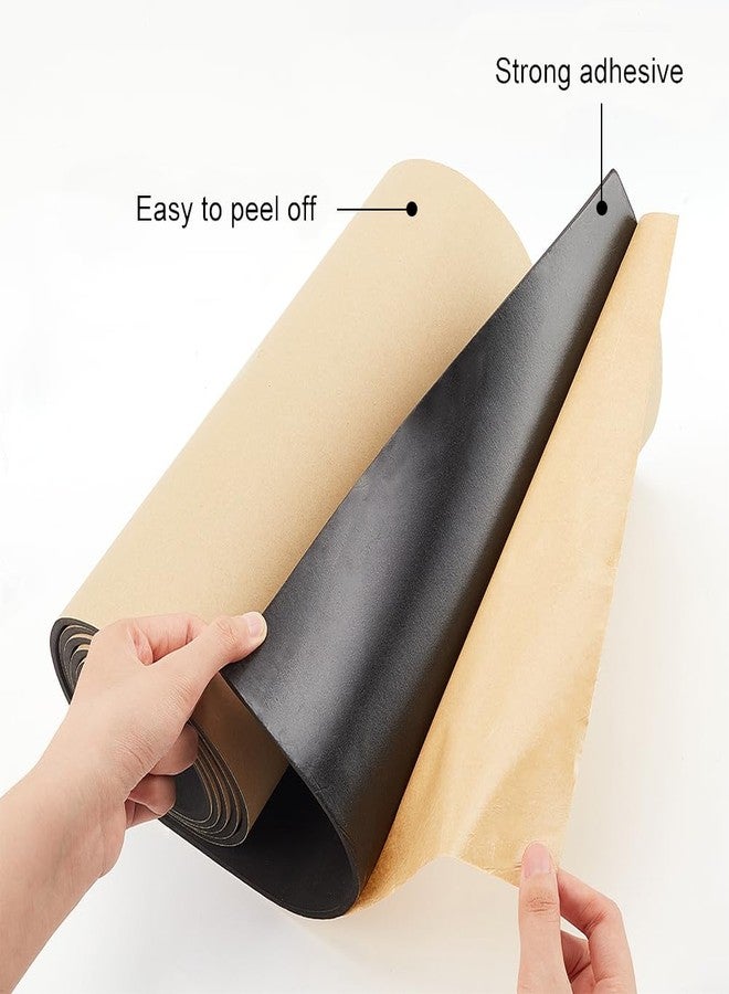 BENECREAT 78.7x11.8inch Adhesive EVA Foam Roll, 4mm Black Adhesive EVA Foam Sheets Cosplay Foam Crafts for Halloween Art Supplies Paper Scrapbooking - Image 3