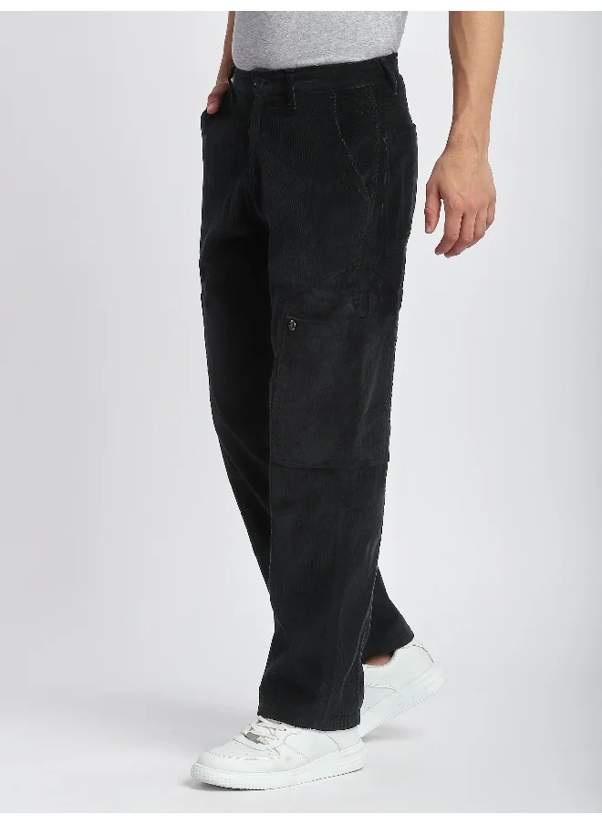 بيونغ Black Corduroy Cargo Pants