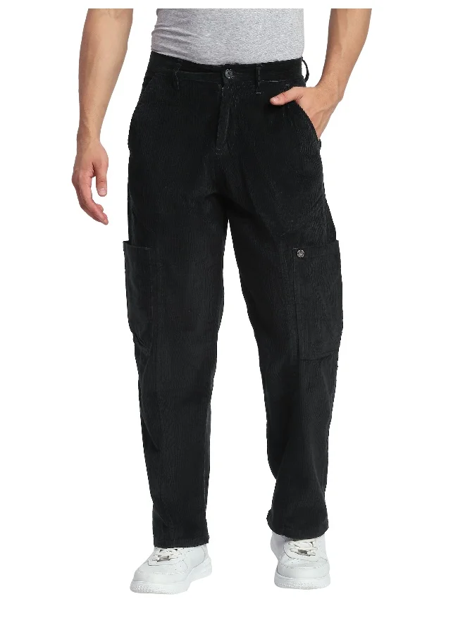 بيونغ Black Corduroy Cargo Pants