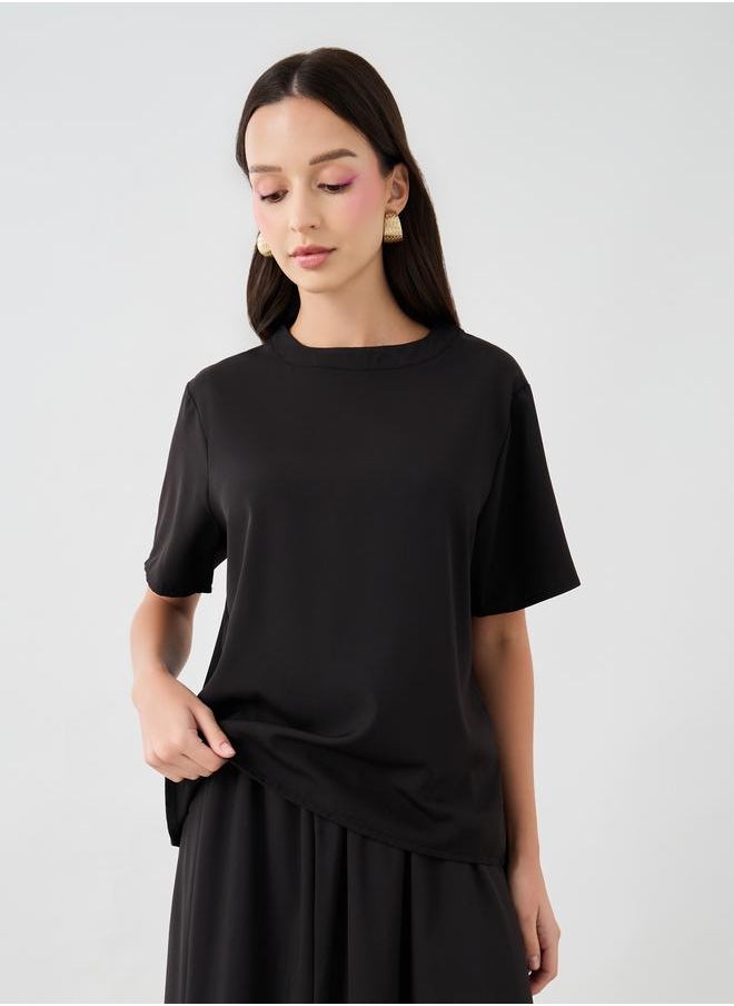 Take Two Take Two Solid Short Sleeve T-Shirt and Skirts Co-Ords  - Image 2