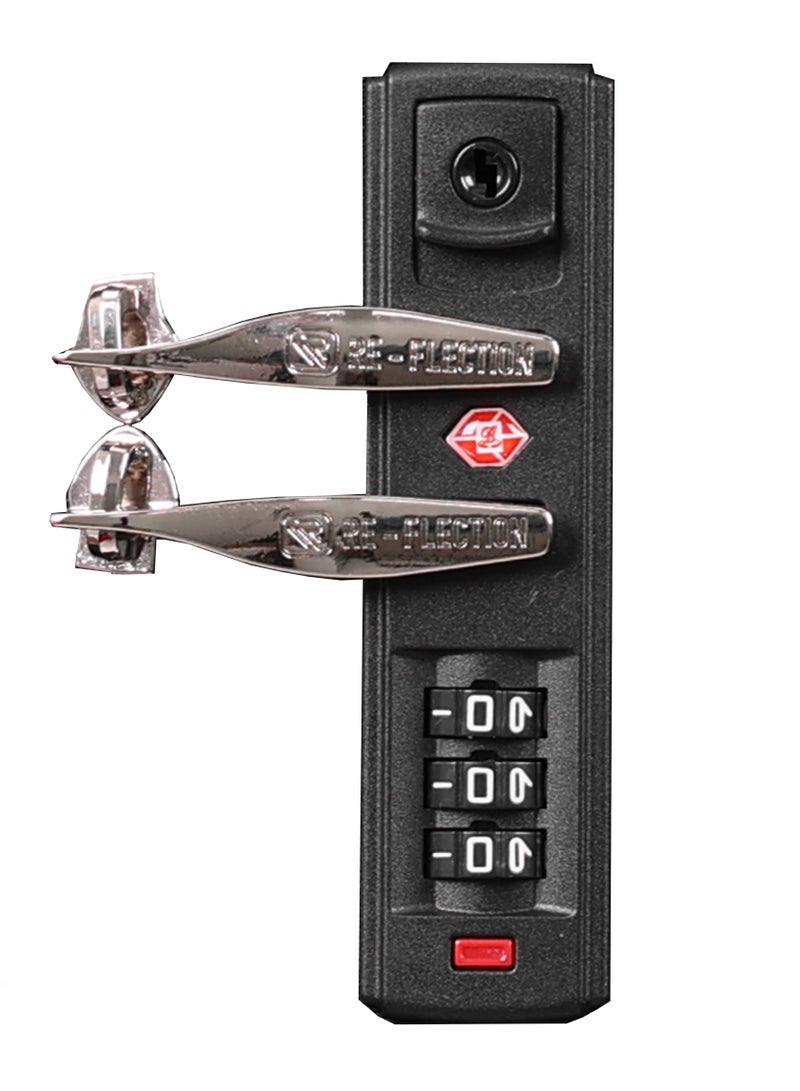 Reflection Expandable Soft Trolley Luggage – 20" Carry-On with TSA Lock, Double Security Zipper & 360° Spinner Wheels, Navy Blue - Image 4