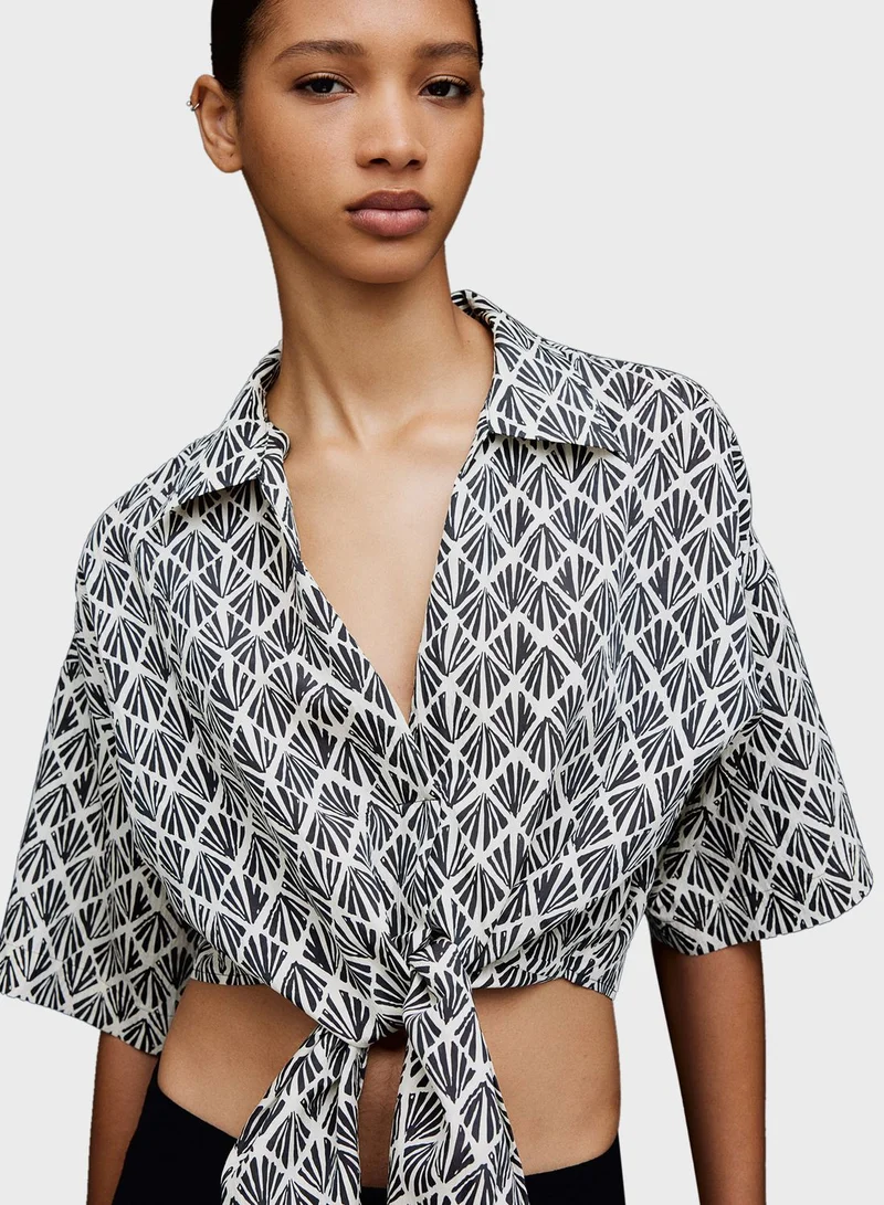 H&M Tie Detail Crop Top