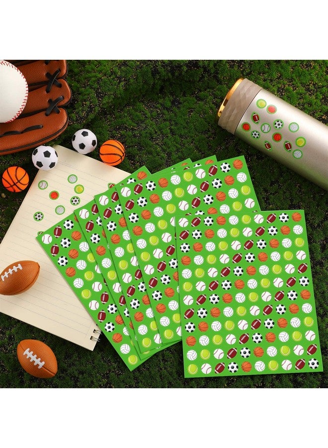 Geyee 3000 Pcs Sports Stickers For Kids Soccer Ball Basketball Football Baseball Tennis Ball Stickers Small Ball Themed Party Decorative Stickers For Birthday Party Reward Home Decor (Multicolor Ball) - Image 5