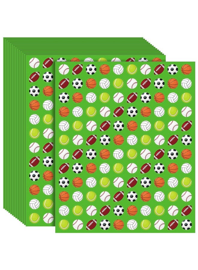 Geyee 3000 Pcs Sports Stickers For Kids Soccer Ball Basketball Football Baseball Tennis Ball Stickers Small Ball Themed Party Decorative Stickers For Birthday Party Reward Home Decor (Multicolor Ball) - Image 2