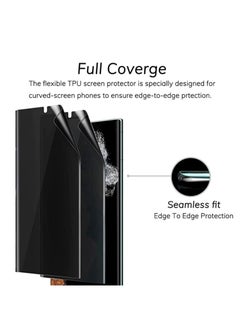 RINCO 2Pcs Privacy Hydrogel Screen Protector for Samsung Galaxy S24 Ultra 5G, Soft TPU Protective Film (Not Tempered Glass) [Clear HD] [High Sensitivity] [Face ID Unlock Compatible]  - Image 2