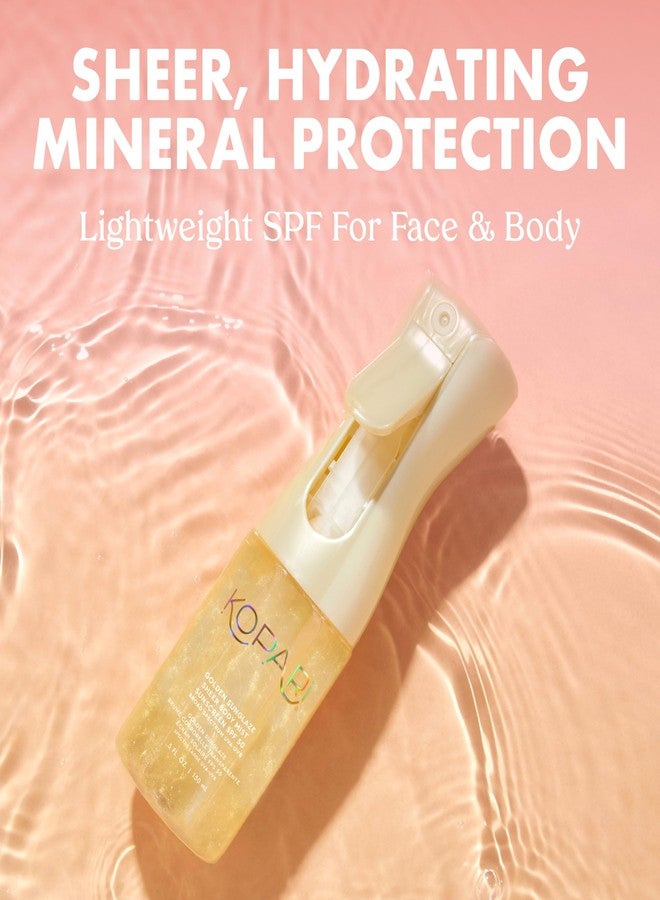 Kopari Golden Sunglaze Sheer Body Mist Sunscreen SPF 50, Infused with Shimmering Body Oil, Hydrating Mist, Hydrates, Brightens, Gives Skin a Glowy Finish, Lightweight, Fast-Absorbing. - Image 4