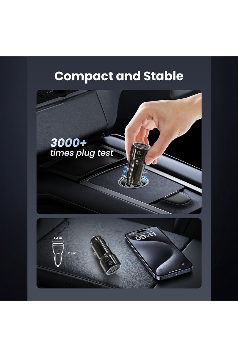 توبيز شاحن سيارة سريع توبي CC-03 بقدرة 200 واط | منفذي PD وUSB | جهد ذكي | ضوء LED أزرق | متوافق مع جميع المركبات 12V–24V - Image 5