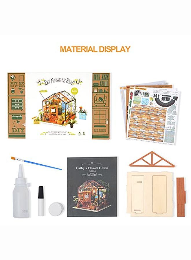 Rolife طقم منزل دمى مصغر DIY - بيت زجاجي مع أثاث وإضاءة LED - طقم منزل خشبي - أفضل هدية لعيد الميلاد ويوم الحب للنساء والفتيات - Image 5