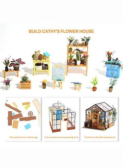 Rolife Diy Miniature Dollhouse Kitgreen House With Furniture And Ledwooden Dollhouse Kitbest Birthday And Valentine'S Day Gift For Women And Girls  - Image 4