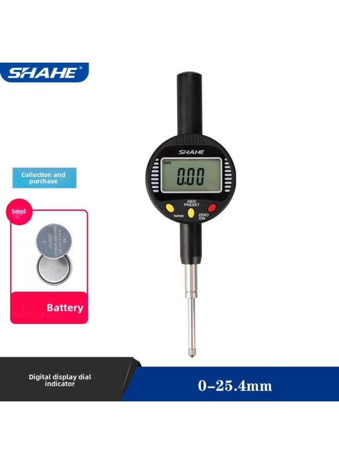 Generic Sanhe Digital Display Dial Indicator Dial Indicator High Precision 0.0010-12.7mm25.4 50 Height Meter Measuring Instrument-Color:Digital Display Black  0-25.4mm  - Image 1