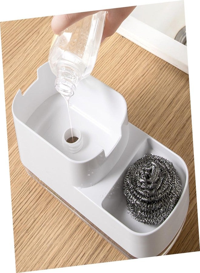 BluBasket Soap Dispenser for Kitchen with Sponge Holder, Hollow Design, Durable & Smooth Body, Rust Proof, 3 in 1 Liquid Soap Dispenser, Sink Dish Washing Set, ABS and PS Material - Image 4