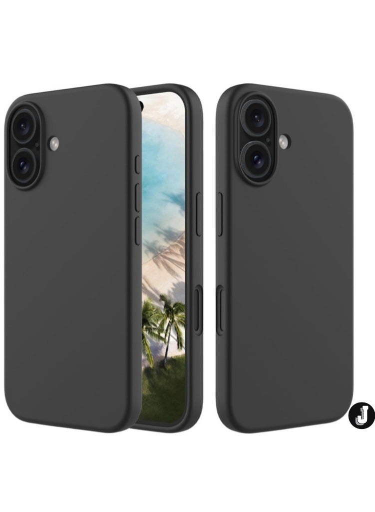 JAJEEK "iPhone 16 Plus Slim Fit Matte Black TPU Case – Soft, Flexible Silicone Back Cover for Durable Protection" - Image 1