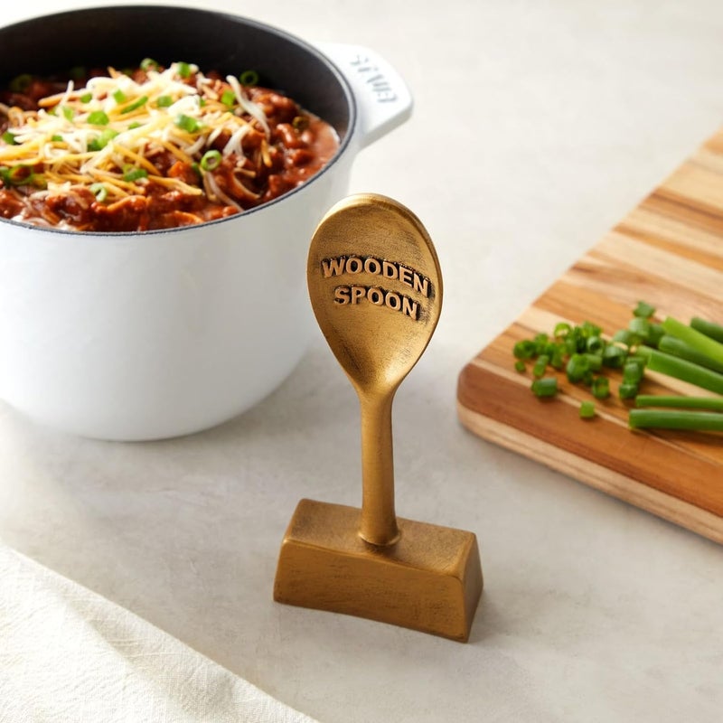 Juvale Wooden Spoon Trophy - Antique Bronze Award for Competitions and Parties - Image 2