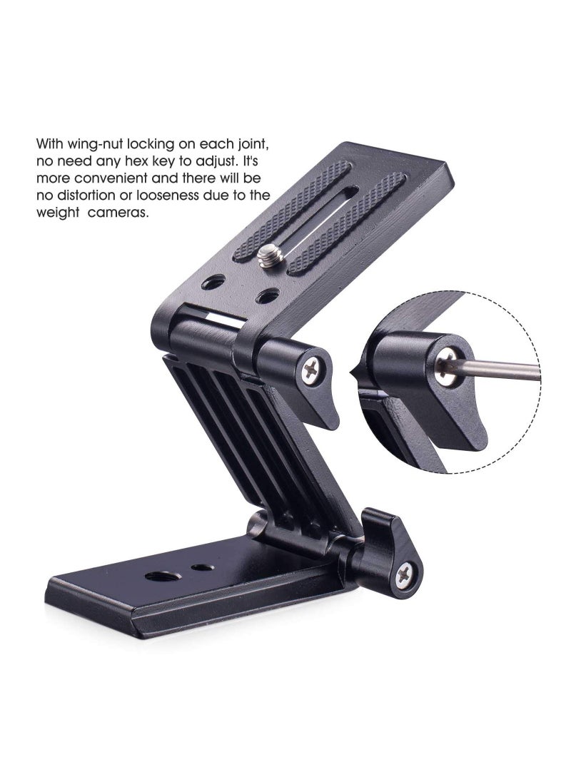 KASTWAVE Universal Flex Tilt Head Z Mount Bracket, Tripod Head Quick Release Plate Mounting for Monopod Slider Rail Cage Rig Stabilizer Gimbal for DSLR Camera for Canon, for Nikon, for Sony, for Panasonic  - Image 5