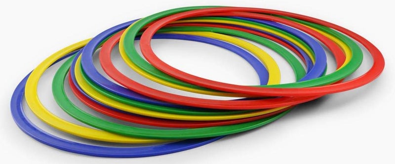 Agility Flat Ring 18" for Speed Training Sports | Fitness and Gymnastics (Assorted Colour Pack of 4)