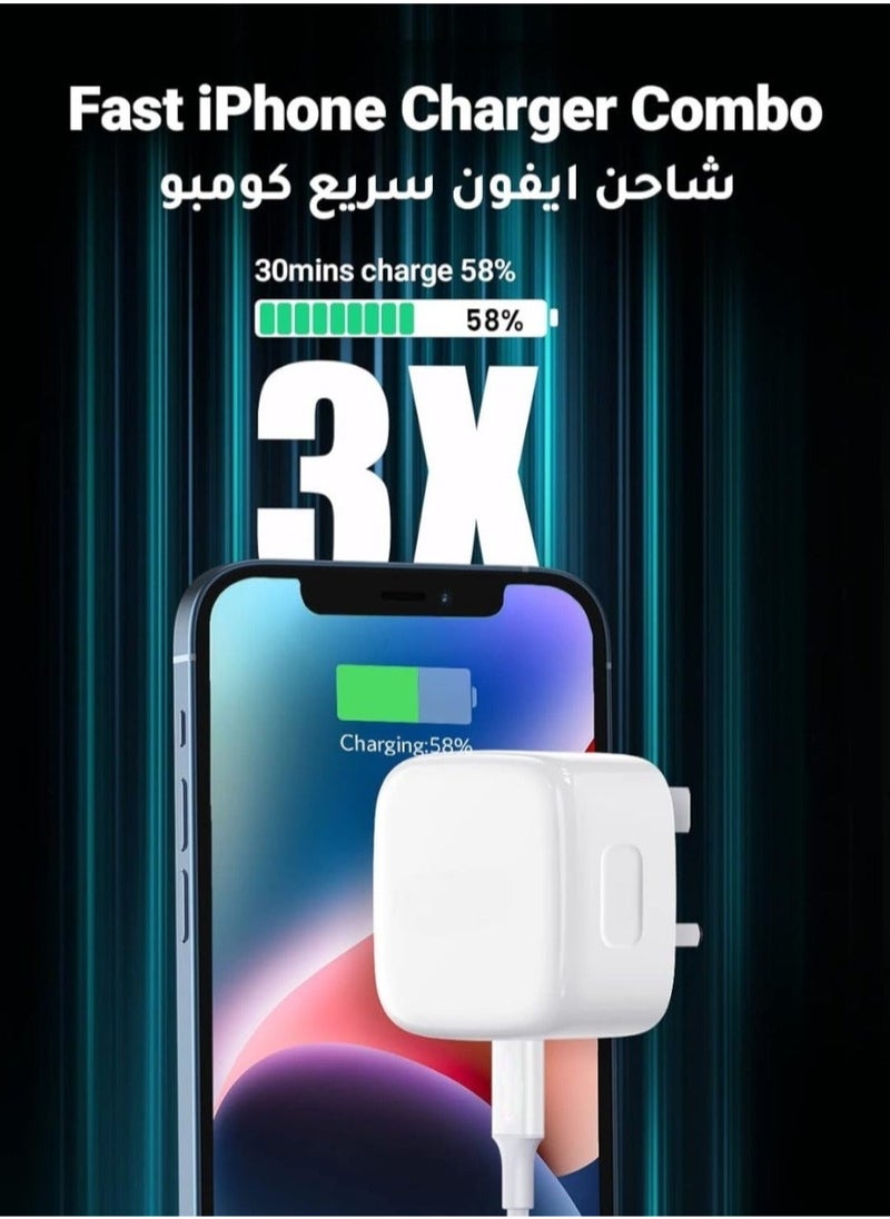 Iphone 15 Fast Charger Bundle 50w Foldable Usb C Power Adapter With 60w Cable