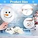 MiniInflat 50 Pcs Winter Snowflakes Balloons Clear 12 Inch Transparent Snowflakes Latex Balloons for Birthday Wedding Winter Wonderland Shower New Year Party DecorationsWhite Gray ClearSnowman - Image 4