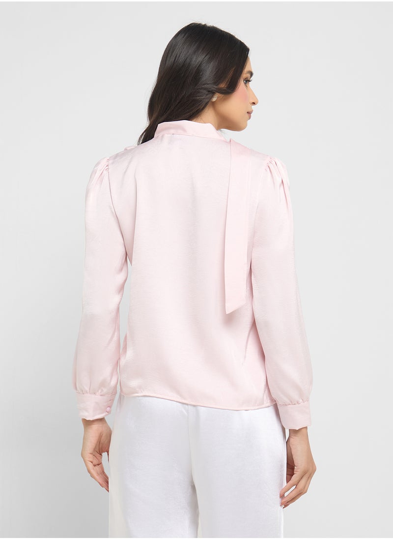 ELLA Top With Floral Neck Crossage  - Image 2