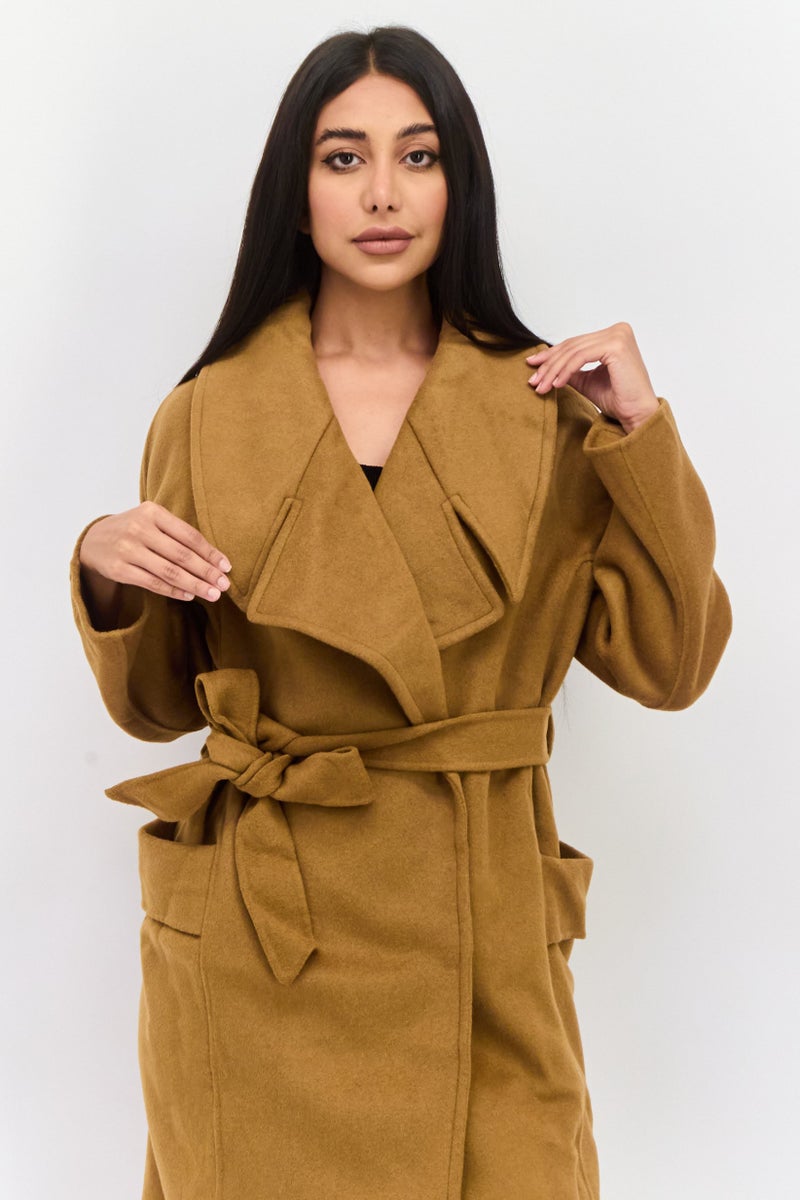 VERO MODA Women Solid Trench Coat, Brown  - Image 4