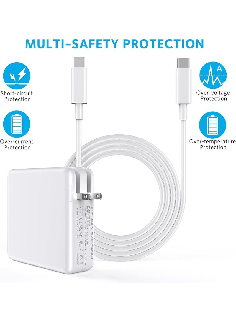 Replacement MacBook Pro Charger 61W USB-C Fast Power Adapter – Compatible with MacBook Pro 13/15/16" (2018-2020) & MacBook Air 13" - Image 5