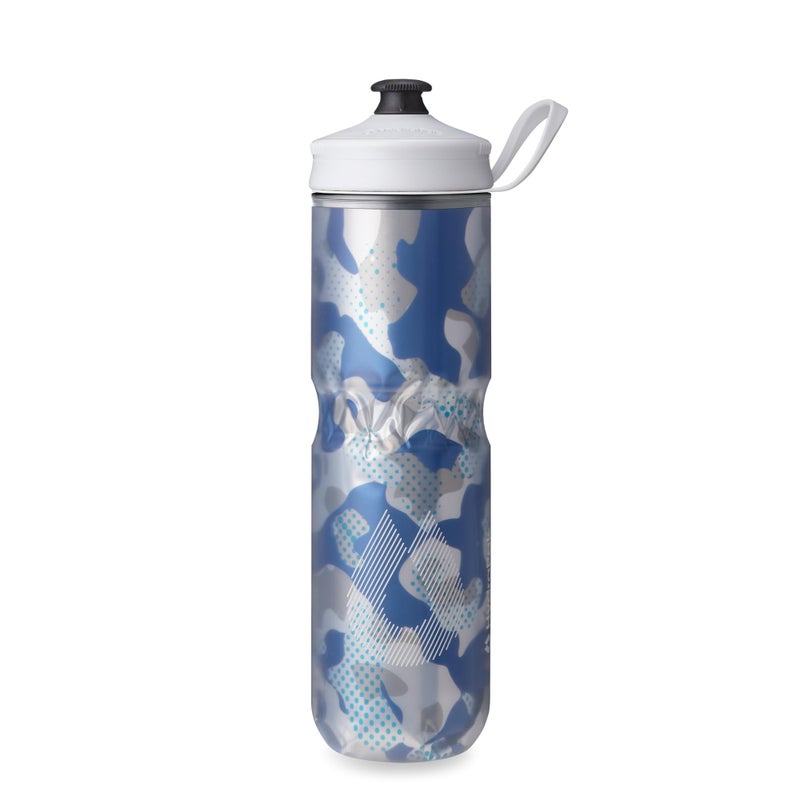 HydraPak | Polar Bottle - Polar Sport Insulated Water Bottle - BPA-Free, Sport & Bike Squeeze Bottle with Handle (Contender Blue, 700ml / 24oz) - Image 1