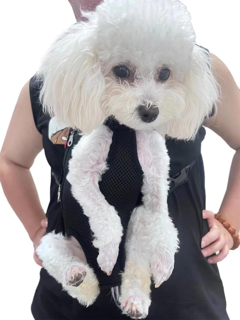 Azonee Foldable Pet Carrier Backpack Small Apricot, Adjustable Legs-Out Front Dog Cat Carrier for Traveling, Hiking, Camping – Lightweight Hands-Free Backpack for Pets up to 8LB, Back Length 9.8", Chest 15.7" Upgraded quality - Image 4