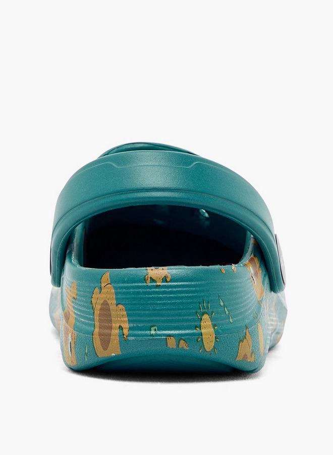 Aqua Boys Bear Print Clogs - Image 5