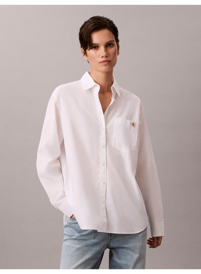 Calvin Klein Jeans Woven Monologo Poplin Button-Down Shirt - Image 3