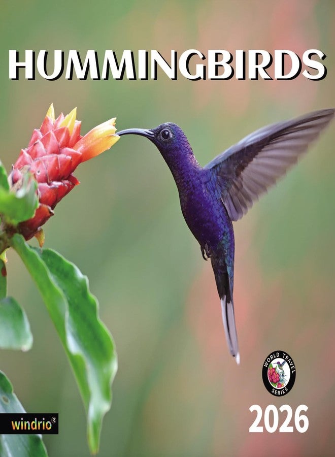 windrio 2026 Wall Calendar,Calendar 2026, November 2025 - December 2026, Wall Calendar Hummingbird, 12" x 24" Opened,Full Page Months Thick & Sturdy Paper for Calendar Organizing & Planning - Image 1